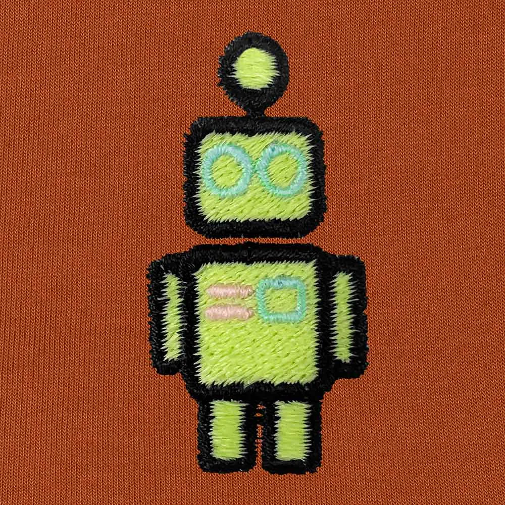 Dalix Robot Midweight Fleece Zip Hoodie (Glow in the Dark)