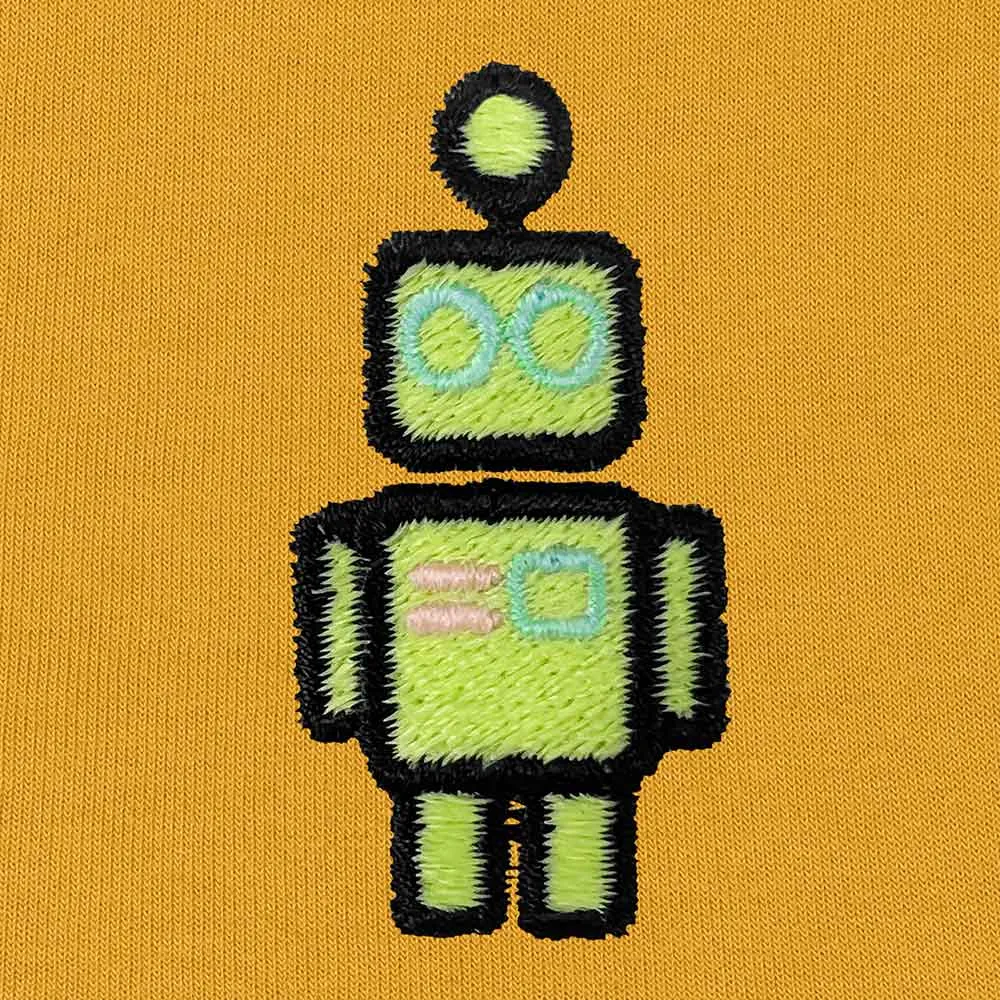 Dalix Robot Midweight Fleece Zip Hoodie (Glow in the Dark)