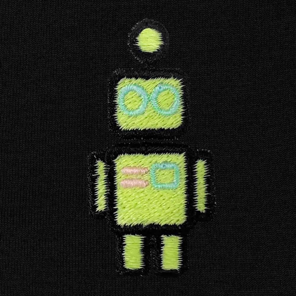 Dalix Robot Midweight Fleece Zip Hoodie (Glow in the Dark)