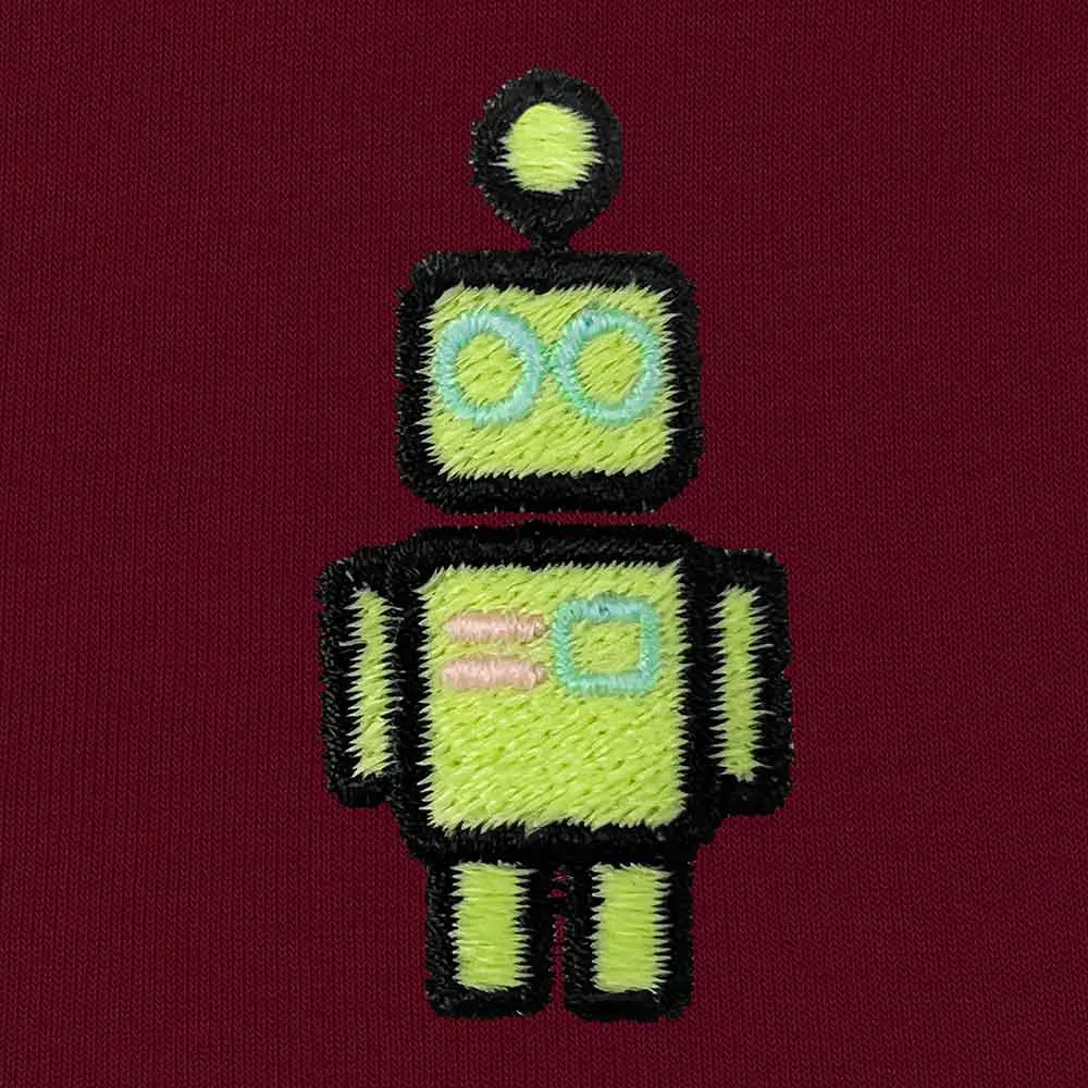 Dalix Robot Midweight Fleece Zip Hoodie (Glow in the Dark)