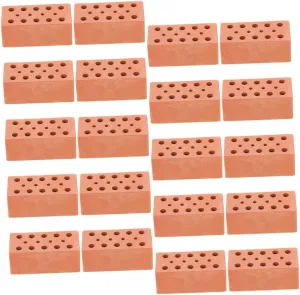 DECHOUS 30pcs Miniature Bricks DIY Craft Blocks Tiny Bricks for Landscaping and Dollhouse for Creative Family Projects