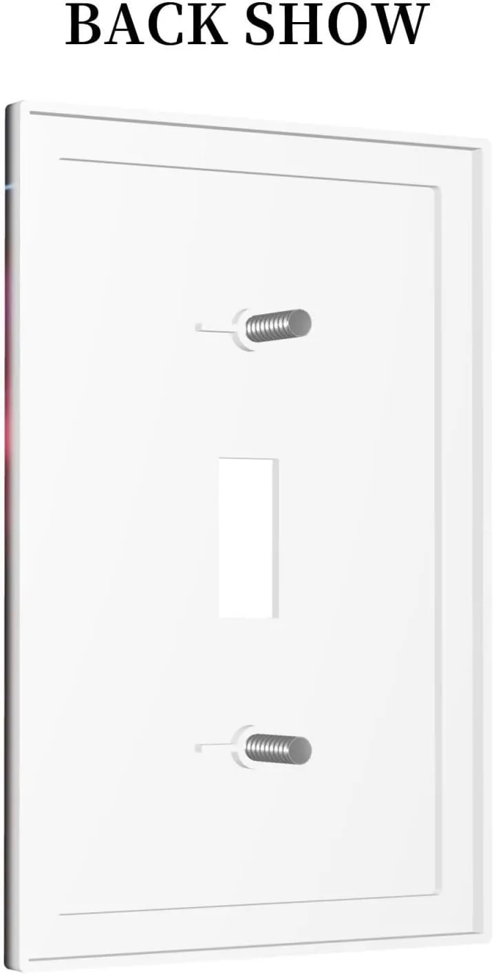 Decorator Wall Plate 1 Gang Light Switch Covers Single Receptacle Outlet Covers Magic Cube ​Puzzle Wall Plates for Electrical Outlets Plug Cover Mid Size 5" x 3" Single Rocker Switch Plates