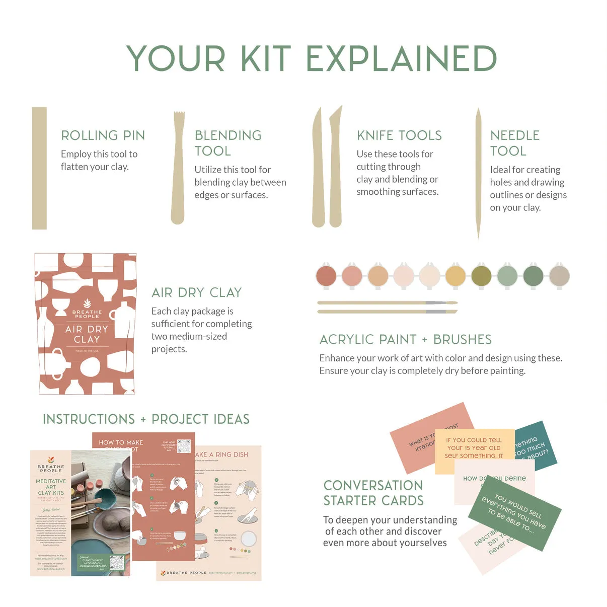 Deluxe Clay Date Activity Kit For Two by Breathe People