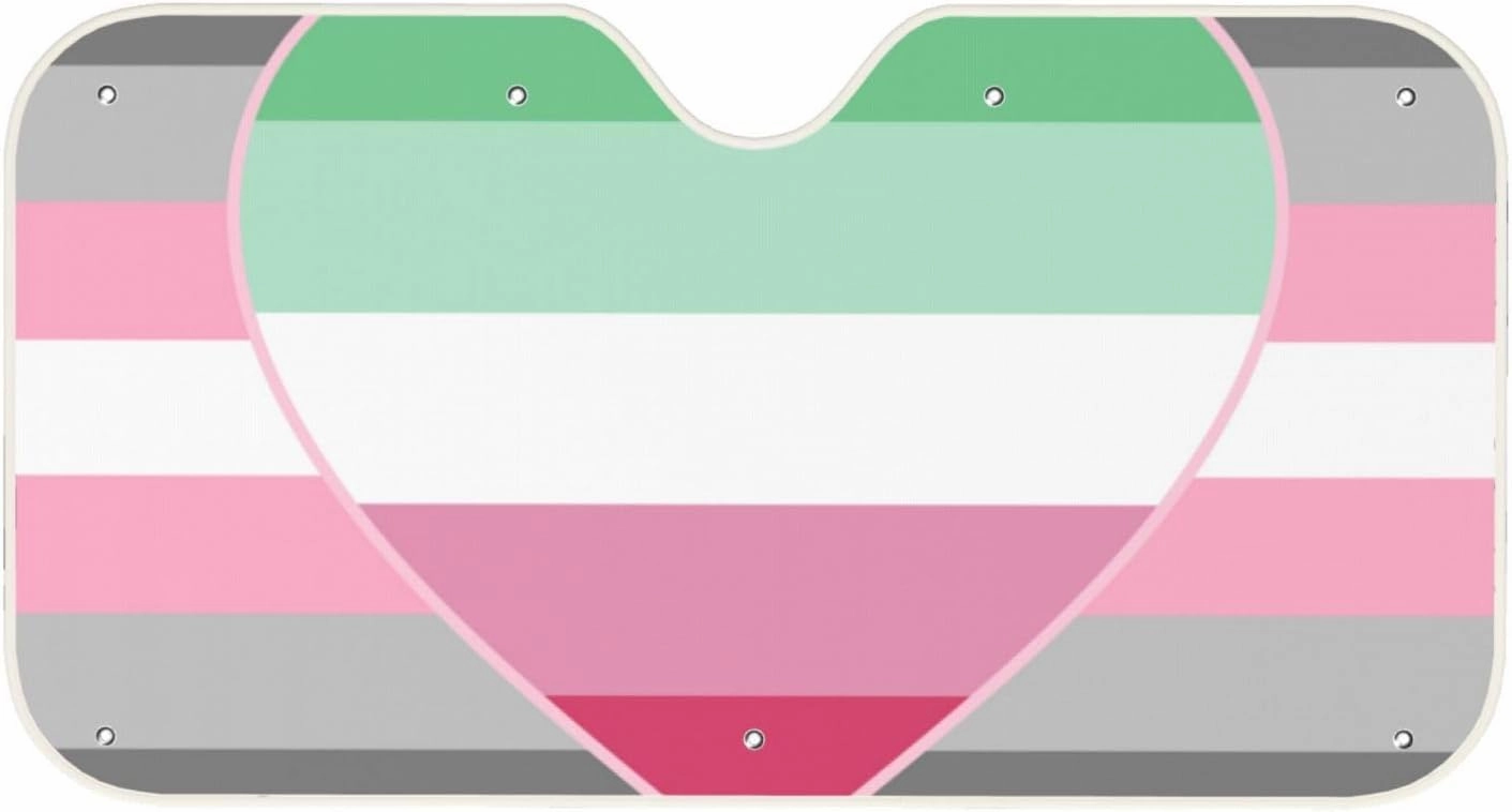 Demigirl Abro-Pride Flag LGBTQ Keep Cool with Our Stylish Car Windshield Sunshade - Easy Install and UV Protection