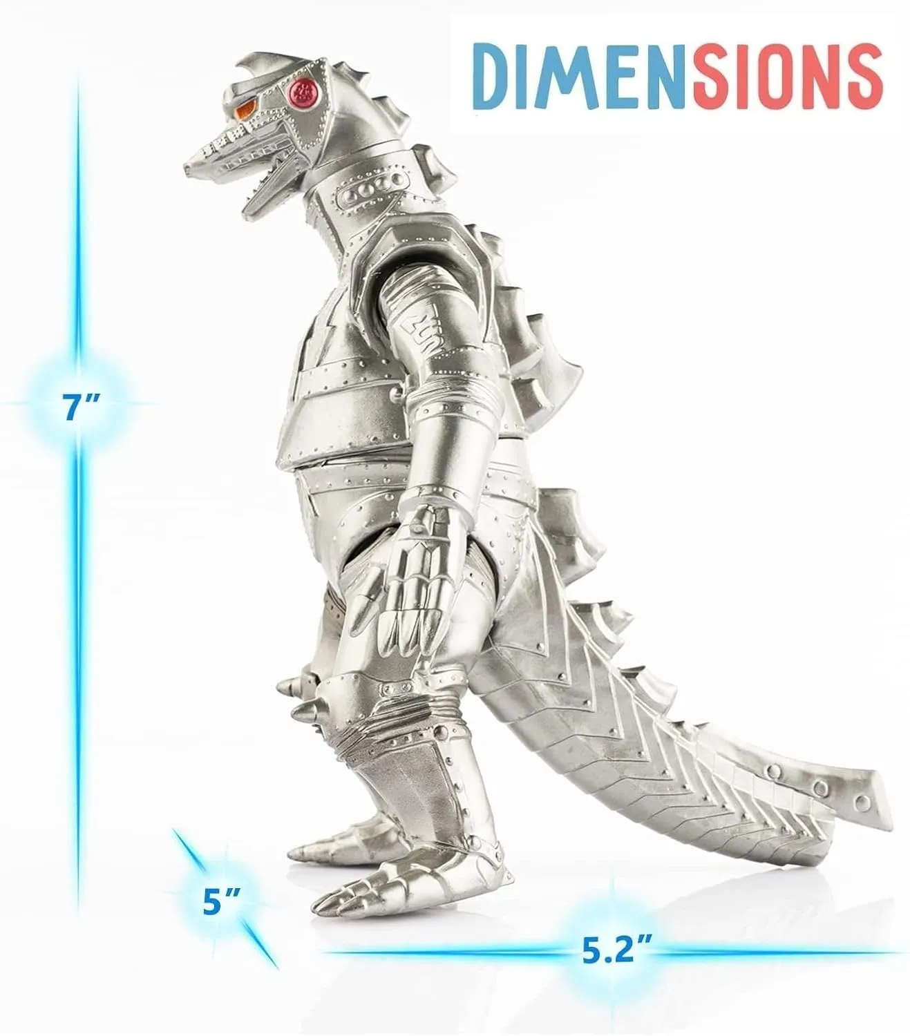Destroyah Action Figures Toys, King of The Monsters Dragon Monster (Silver Godzi Monster)