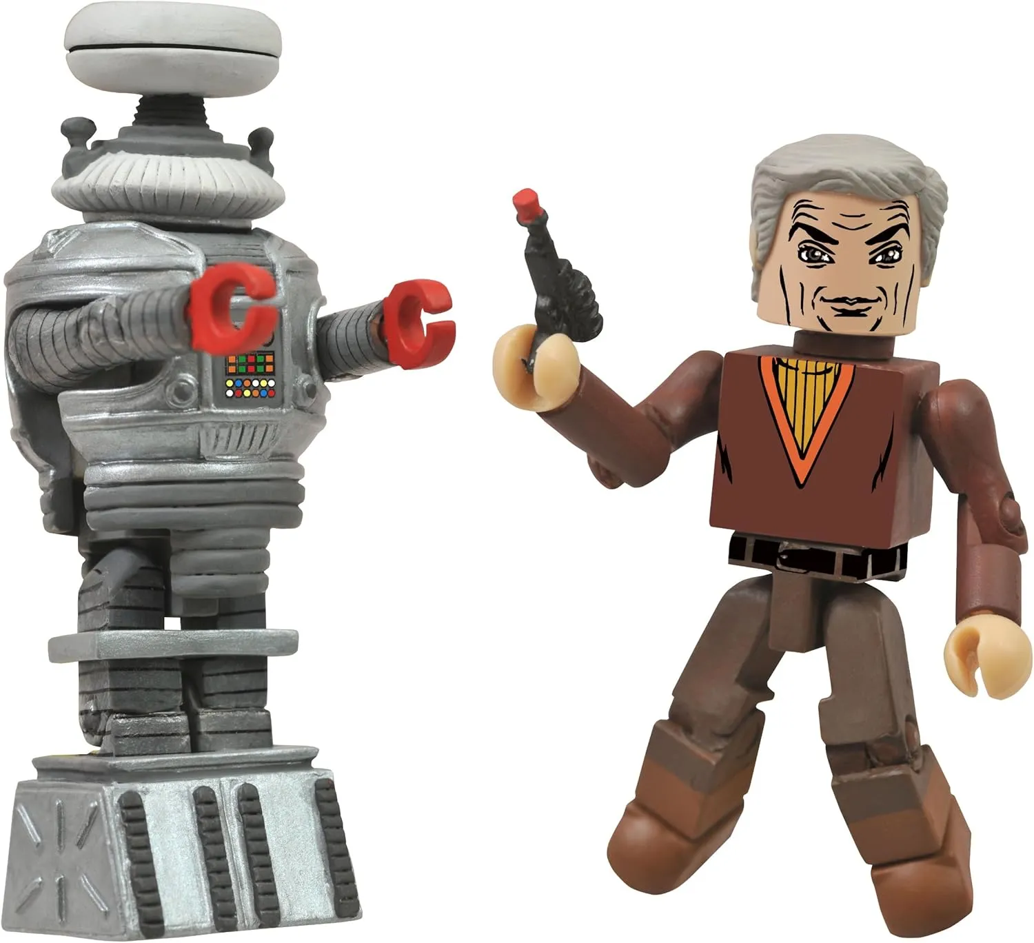 Diamond Select Toys Lost in Space Dr. Smith and B9 Robot Minimates, 2-Pack,Multi-colored,2 inches