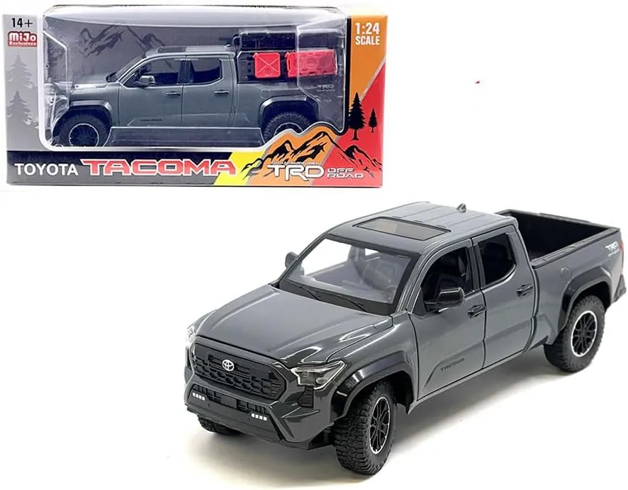 Diecast Model Car Compatible for Toyota Tacoma TRD Off-Road Diecast Model Car, 1:24 Scale, Grey, 2024 Limited Edition Die-Cast New Tooling H08778-GRY