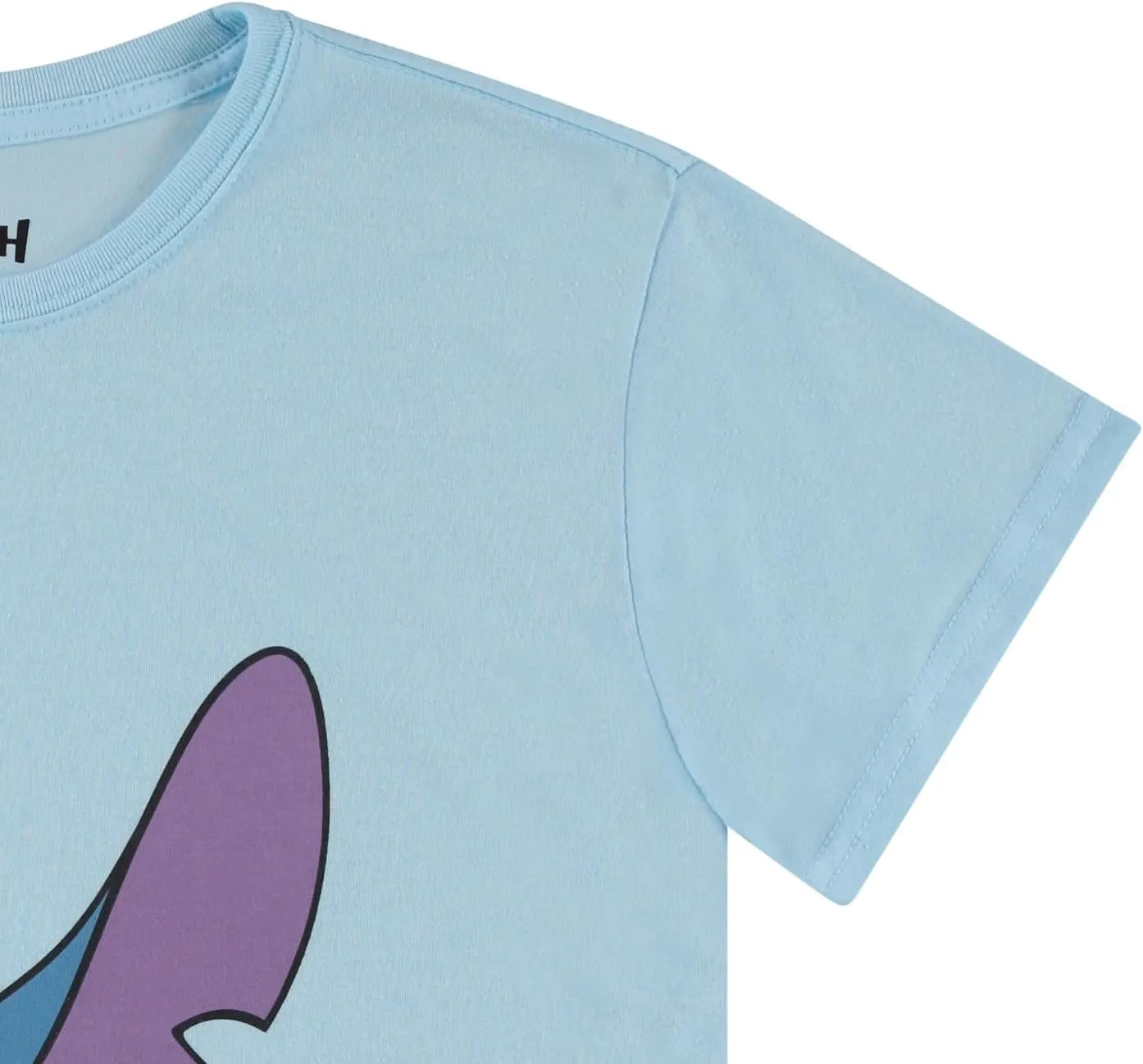 Disney Ladies Lilo and Stitch Shirt - Ladies Classic Lilo and Stitch Embroidery Tee Lilo and Stitch Front and Back T-Shirt