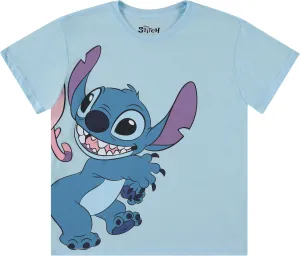 Disney Ladies Lilo and Stitch Shirt - Ladies Classic Lilo and Stitch Embroidery Tee Lilo and Stitch Front and Back T-Shirt