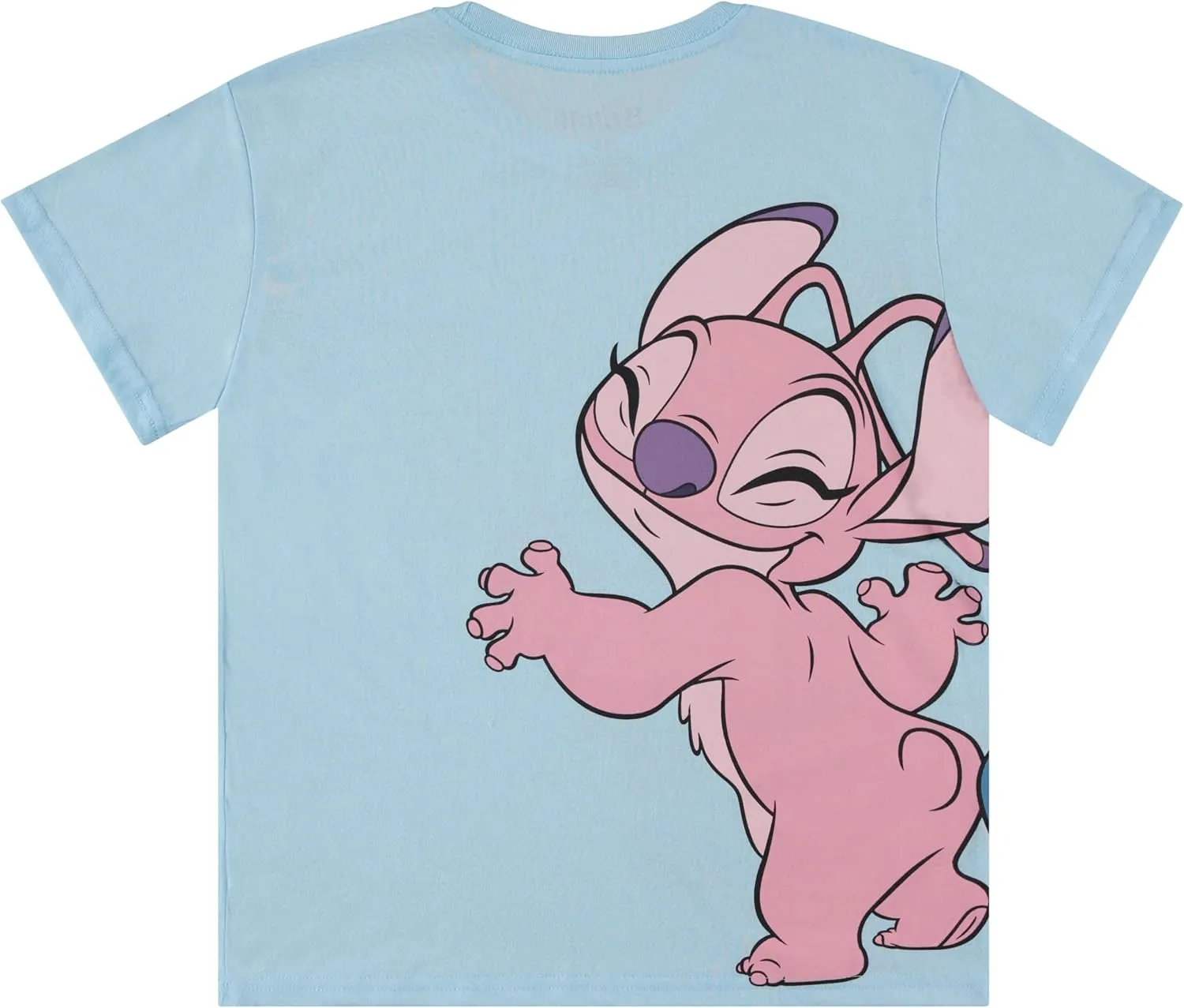 Disney Ladies Lilo and Stitch Shirt - Ladies Classic Lilo and Stitch Embroidery Tee Lilo and Stitch Front and Back T-Shirt