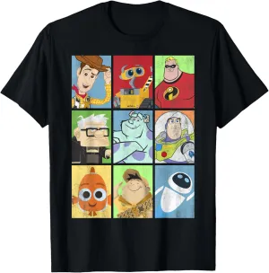 Disney Pixar Collection Iconic Characters Box Up Vintage T-Shirt