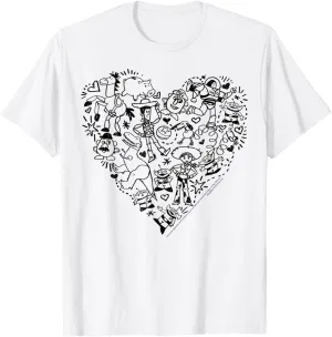 Disney Pixar Toy Story Characters Heart Fill T-Shirt