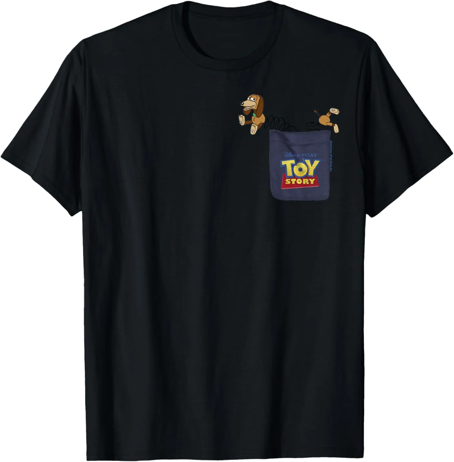 Disney Pixar Toy Story Slinky Dog Mini Pocket Icon Logo T-Shirt