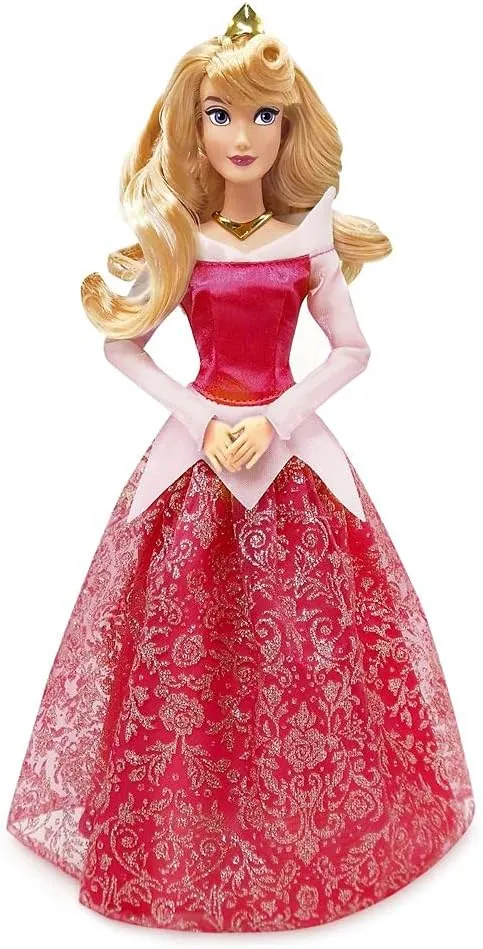 Disney Store Official Disney Princess Classic Doll (Aurora from Sleeping Beauty), 11 Inches, Includes Brush with Molded Details, Fully Posable Toy in Classic Outfit - Disney Princess Toys for Girls