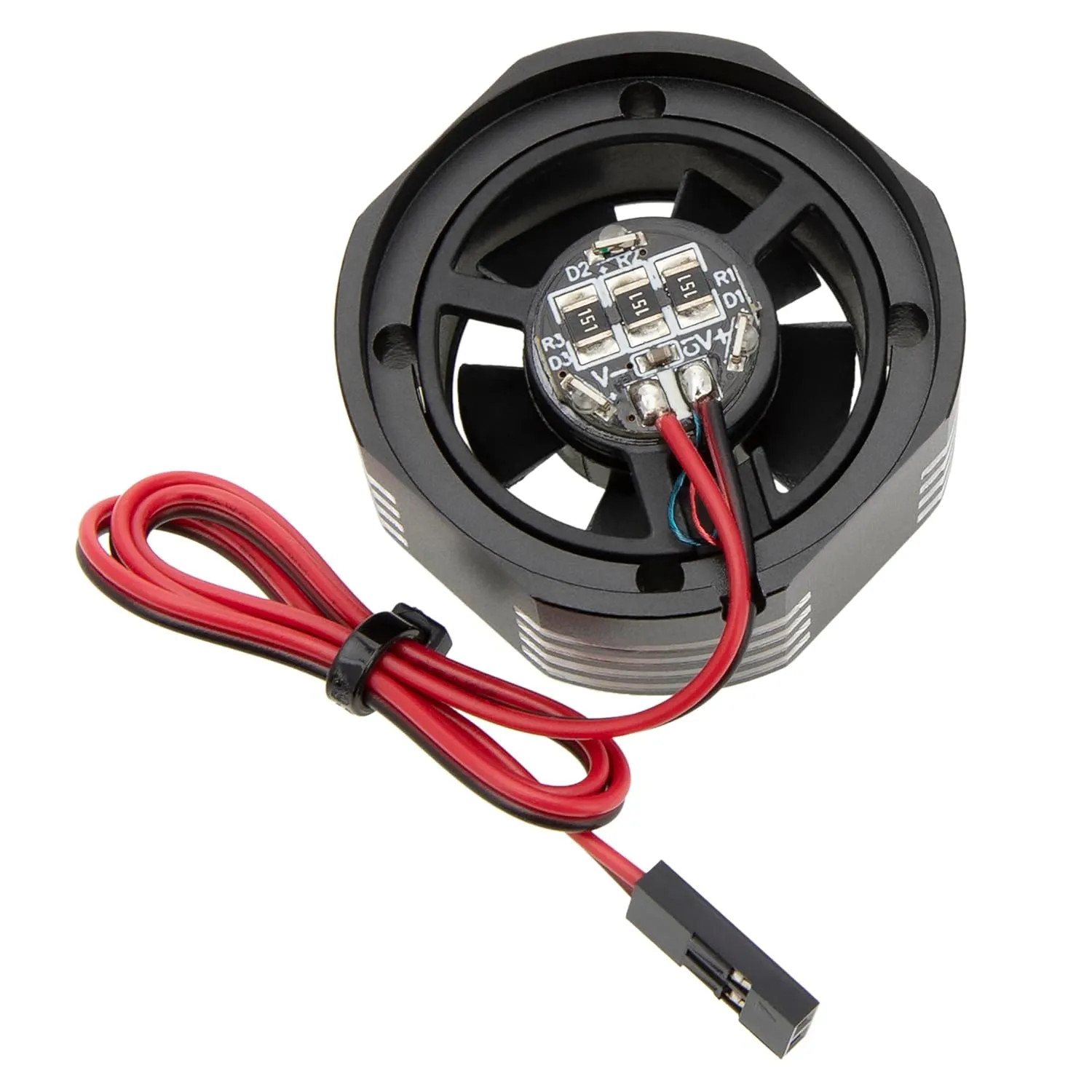 DKKY RC Motor Cooling Fan Heatsink 30mm 25000RPM for Arrma Axial Traxxas 1/6 1/8 1/10 RC Models 3010 Motor (Black, 30mm)