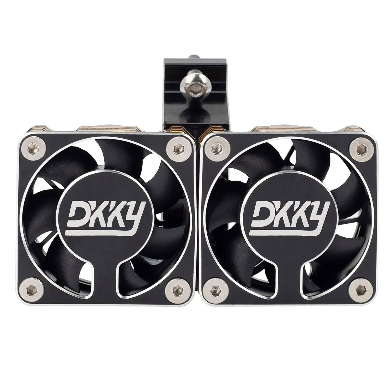 DKKY RC Motor Cooling Fan Heatsink 47-51mm Adjustable 15000 RPM for 1/5 1/8 ARRMA Infraction, Felony, Limitless and Axial 1717 4985 Motor, Black