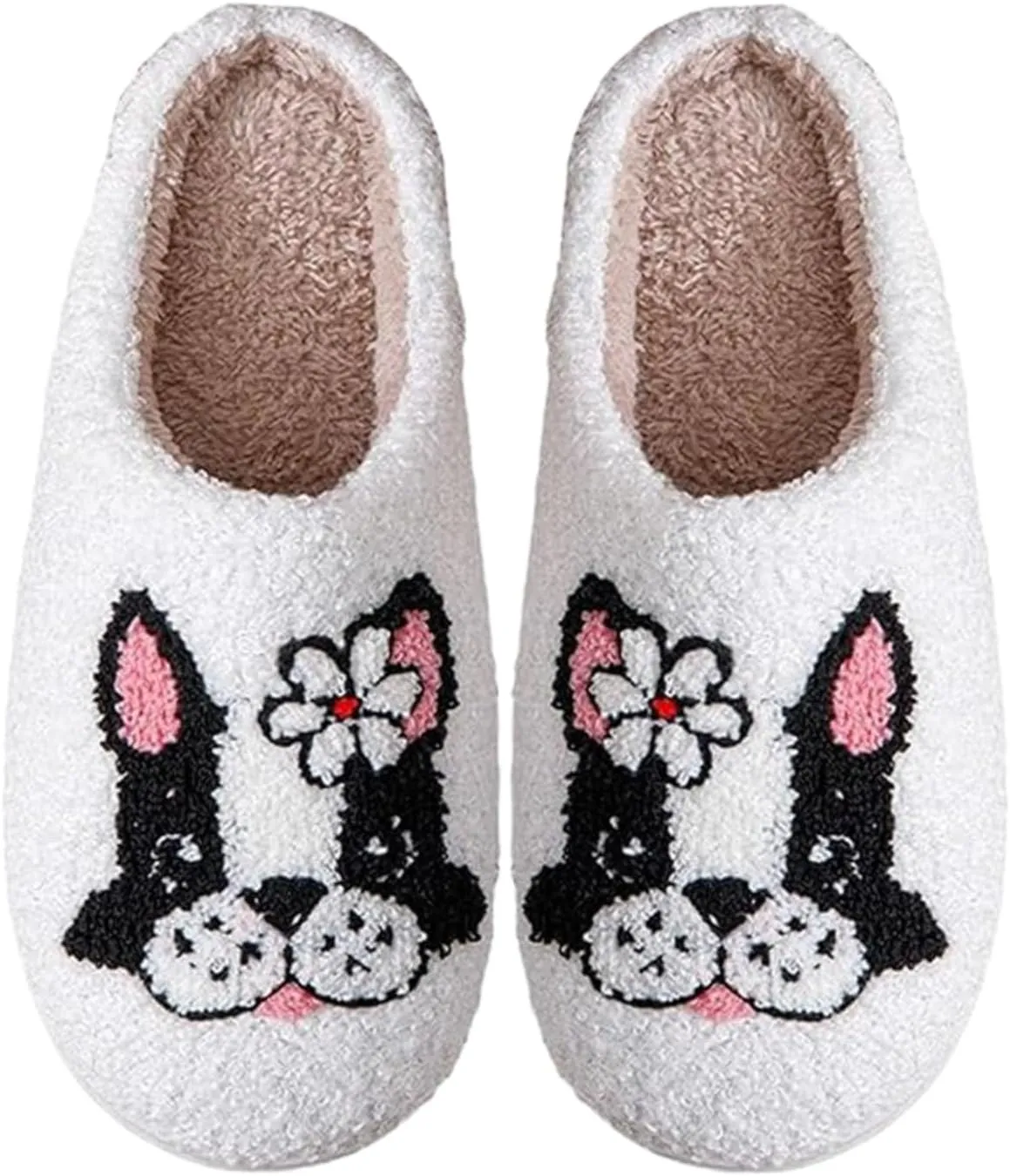 Dog Cat Slippers Plush Animal Pet Comfortable Winter Women Men Soft Non-slip