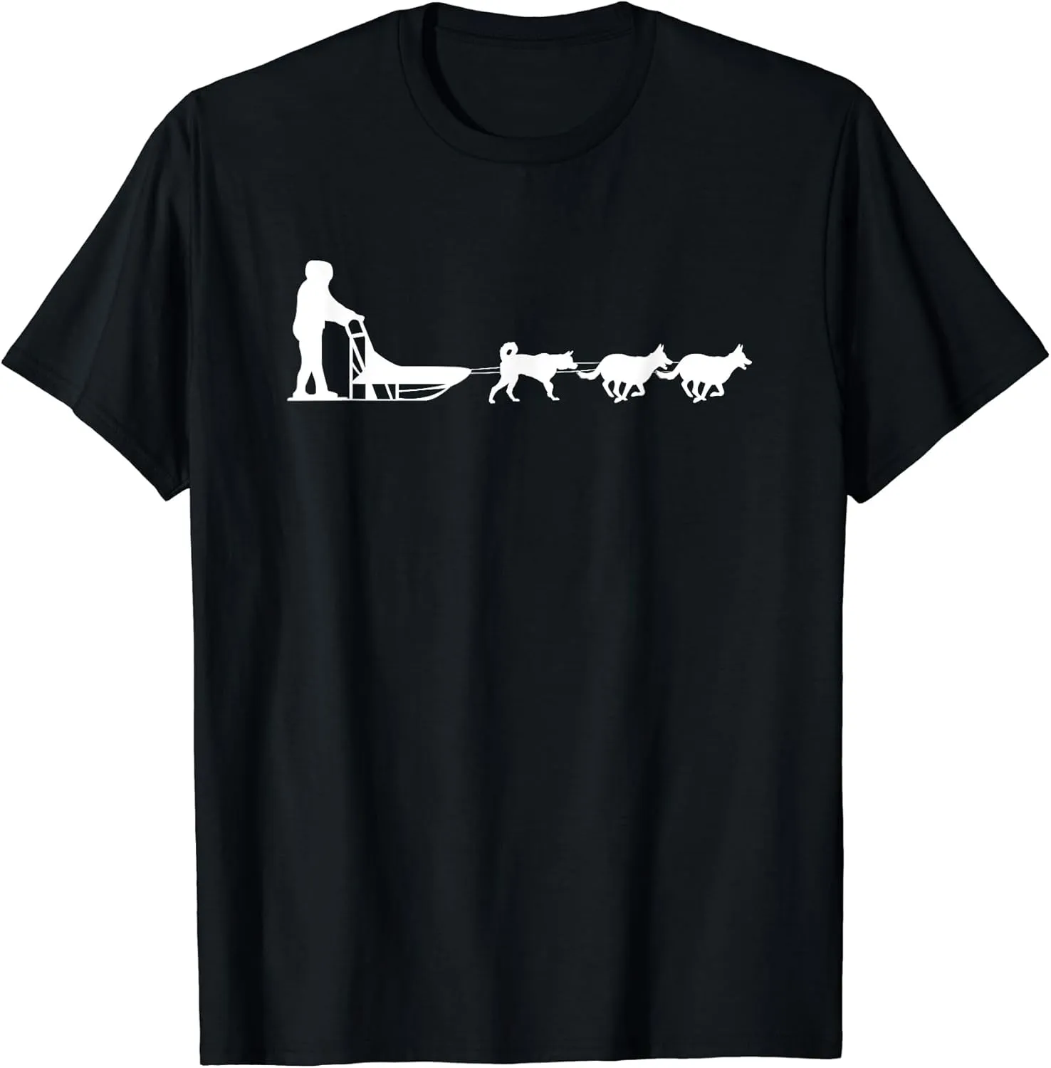 Dog Sled Racing Husky Siberia Huskies Musher Snow Ice Alaska T-Shirt