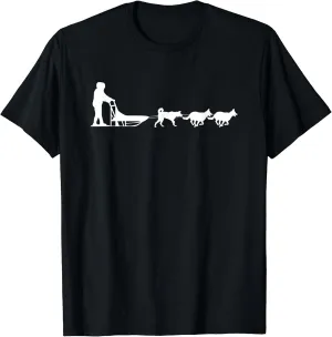 Dog Sled Racing Husky Siberia Huskies Musher Snow Ice Alaska T-Shirt