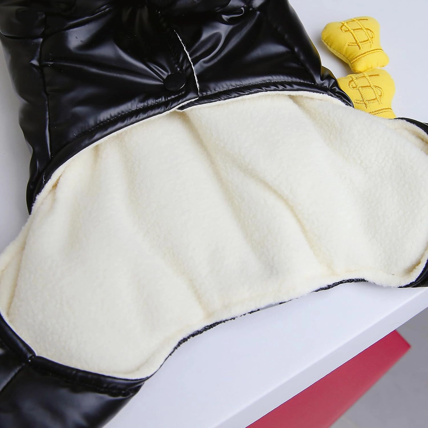 Dog Coat Windproof Jacket Cold Weather Coat 4 Legs Warm Dog Jumpsuit Winter Thick Clothes Snow Proof Coat Cotton Dog Coat for Small Dog Medium Dog Cat Black M