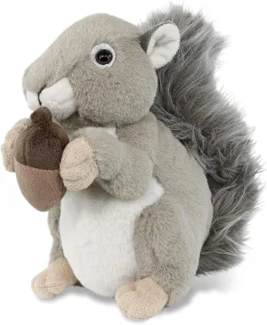 DolliBu Grey Squirrel Super Soft Stuffed Animal, Cute Realistic Stuffed Animals for Girls, Boys, Adults Animal Gifts, Kids Nursery Decor for Newborn, Cuddly Soft Baby Plush Toys - 8 Inches
