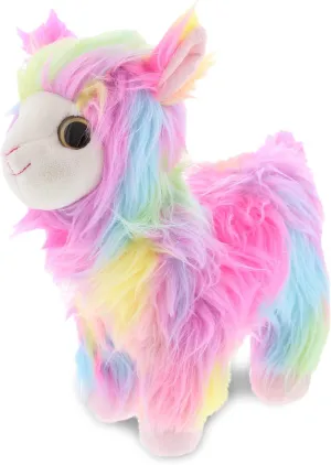 DolliBu Plush Rainbow Llamacorn Stuffed Animal - Soft Huggable Plush, Adorable Playtime Plush Toy, Cute Fantasy Animal Cuddle Gifts for Kids and Adults - 9.5" Inches