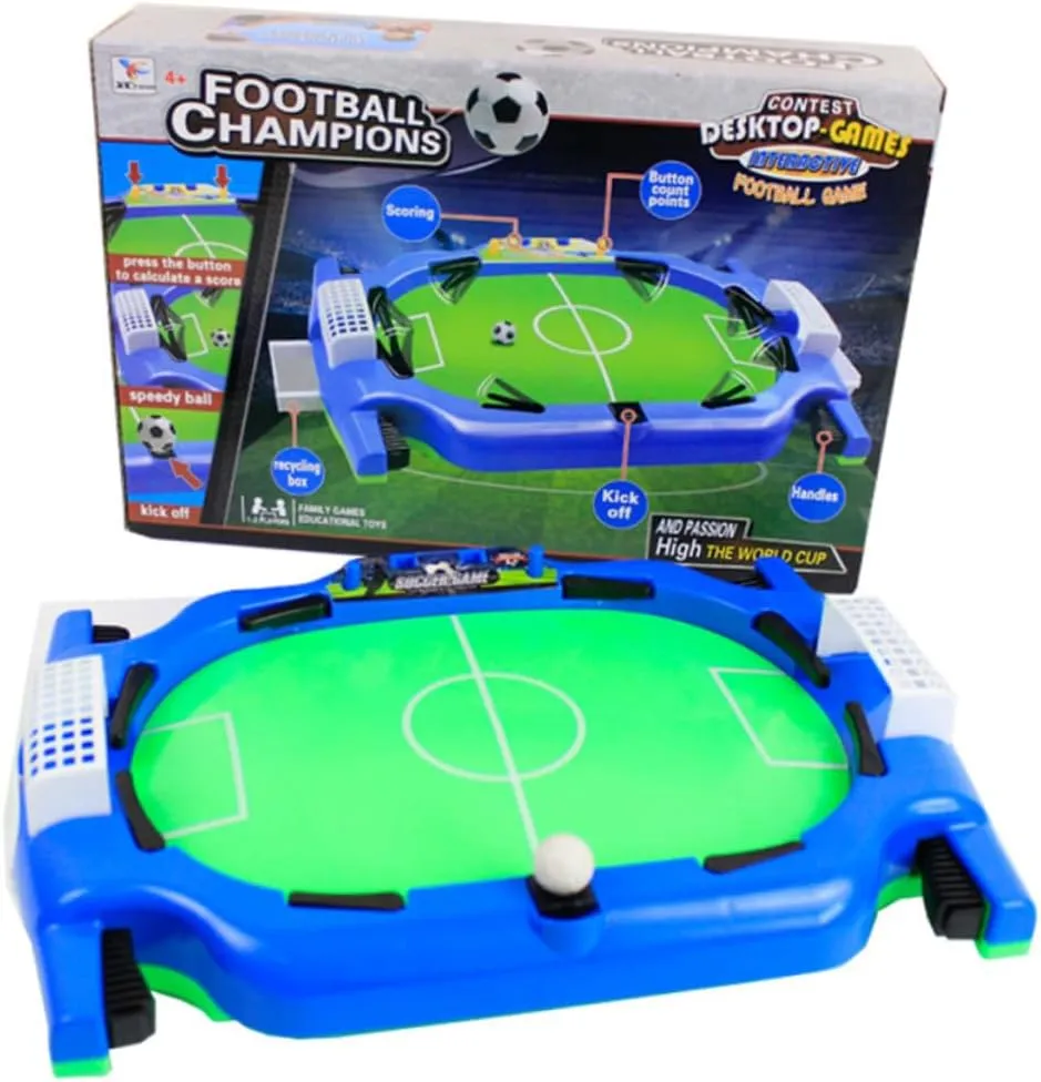 Double Persons Desktop Foosball Game Table for Boys and Girls Interactive Football Toy Quick Setup Safe Design Graphics for Indoor Fun and Family Play