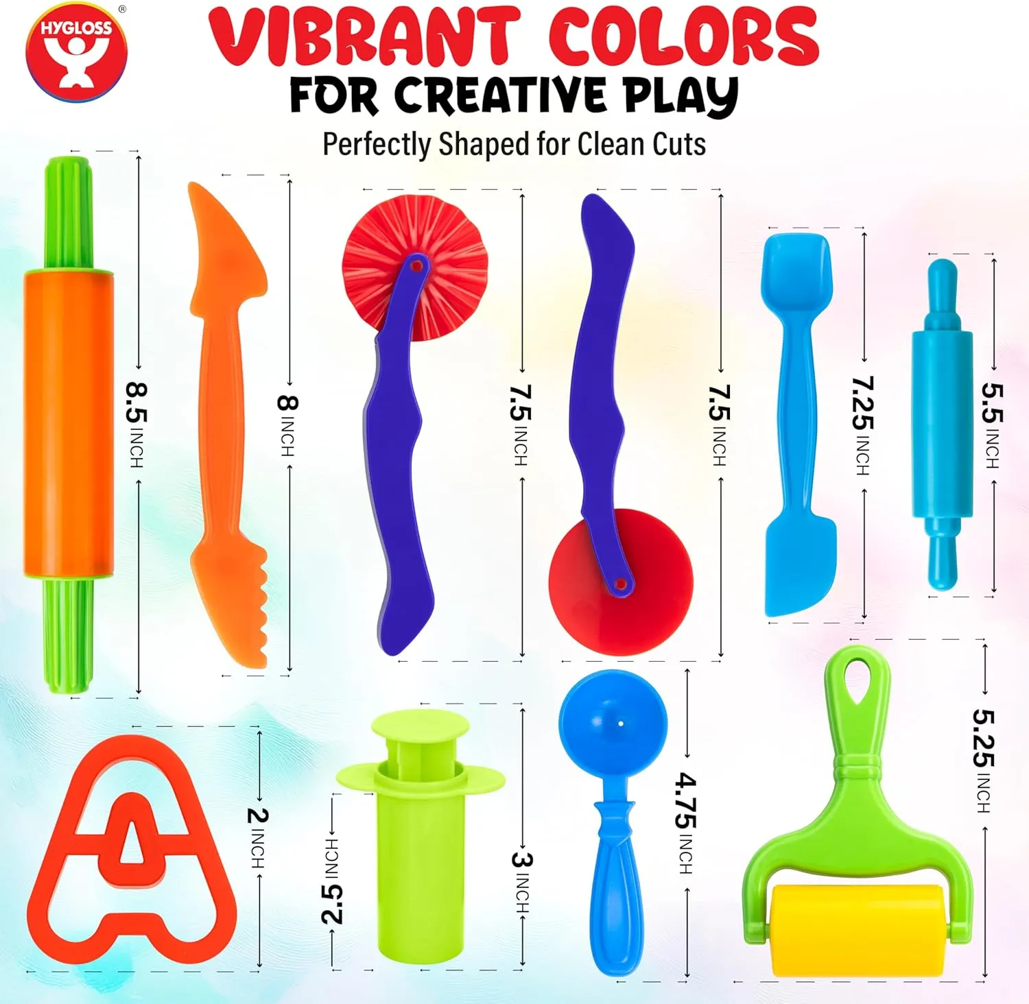 Dough Extruder Set   Alphabet & Numbers Cutter   Cutters - Clay and Modeling Tools Set - (54 pcs) - Educational Clay and Dough Tools for Learning, Counting, and Crafting