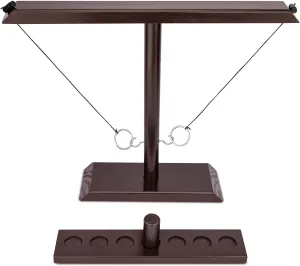 DreamToyz Ring Toss Games for Adults, Yard Games, Patio Decor, Outdoor Indoor Games, Wooden Hook and Ring Game for Bars, Home, Party, 15.7" X 13" Large Size