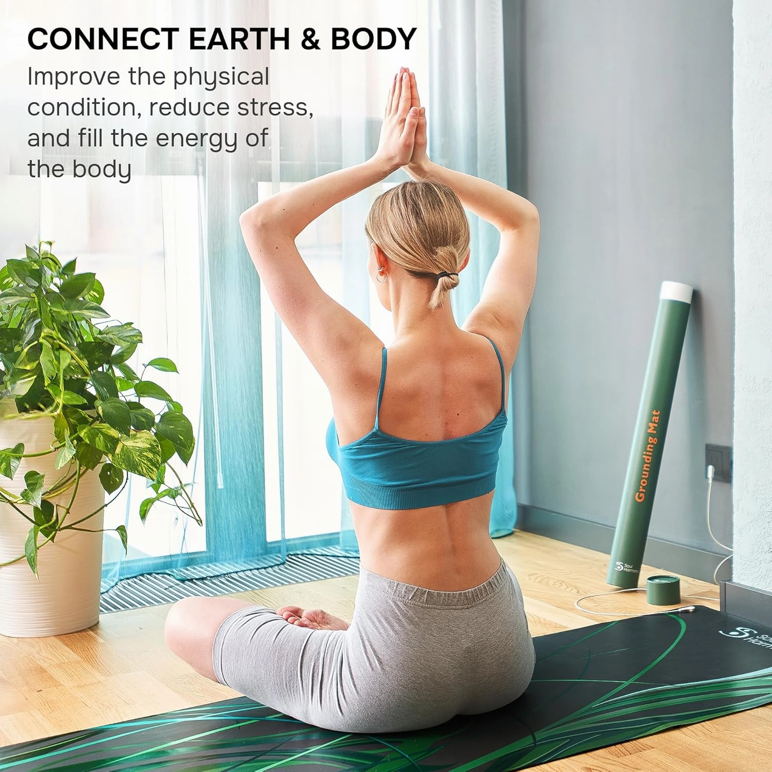Earthing 72"x23.6" Colored Grounding Pad for Bed & Feet - Yoga Exercise Mat