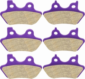 ECCPP Brake Pads For 2000-2007 Electra Glide Ultra Classic Road King Fatboy Dyna Heritage Softail Night Train, FA400 Front and Rear Carbon Fiber