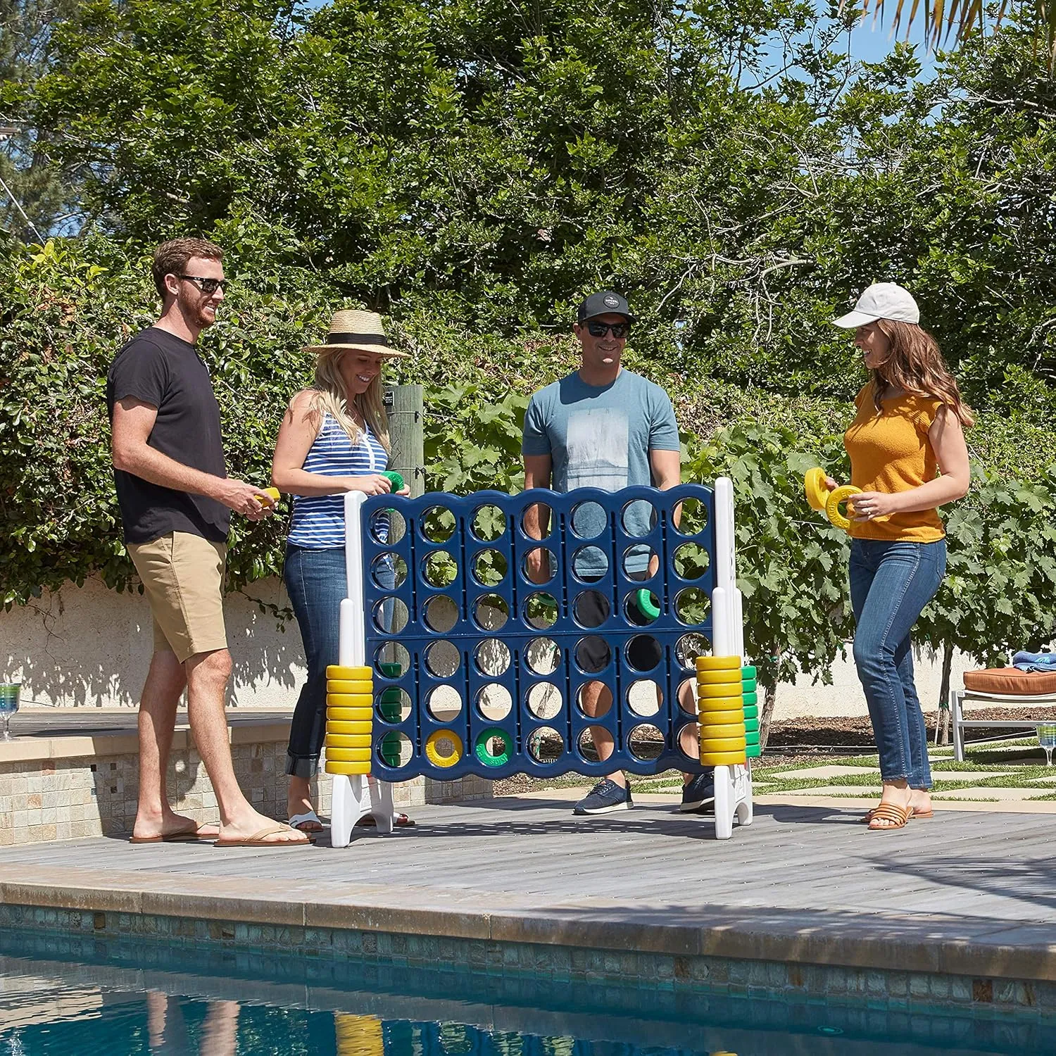ECR4Kids Jumbo 4-To-Score, Giant Game, Blue/Gold