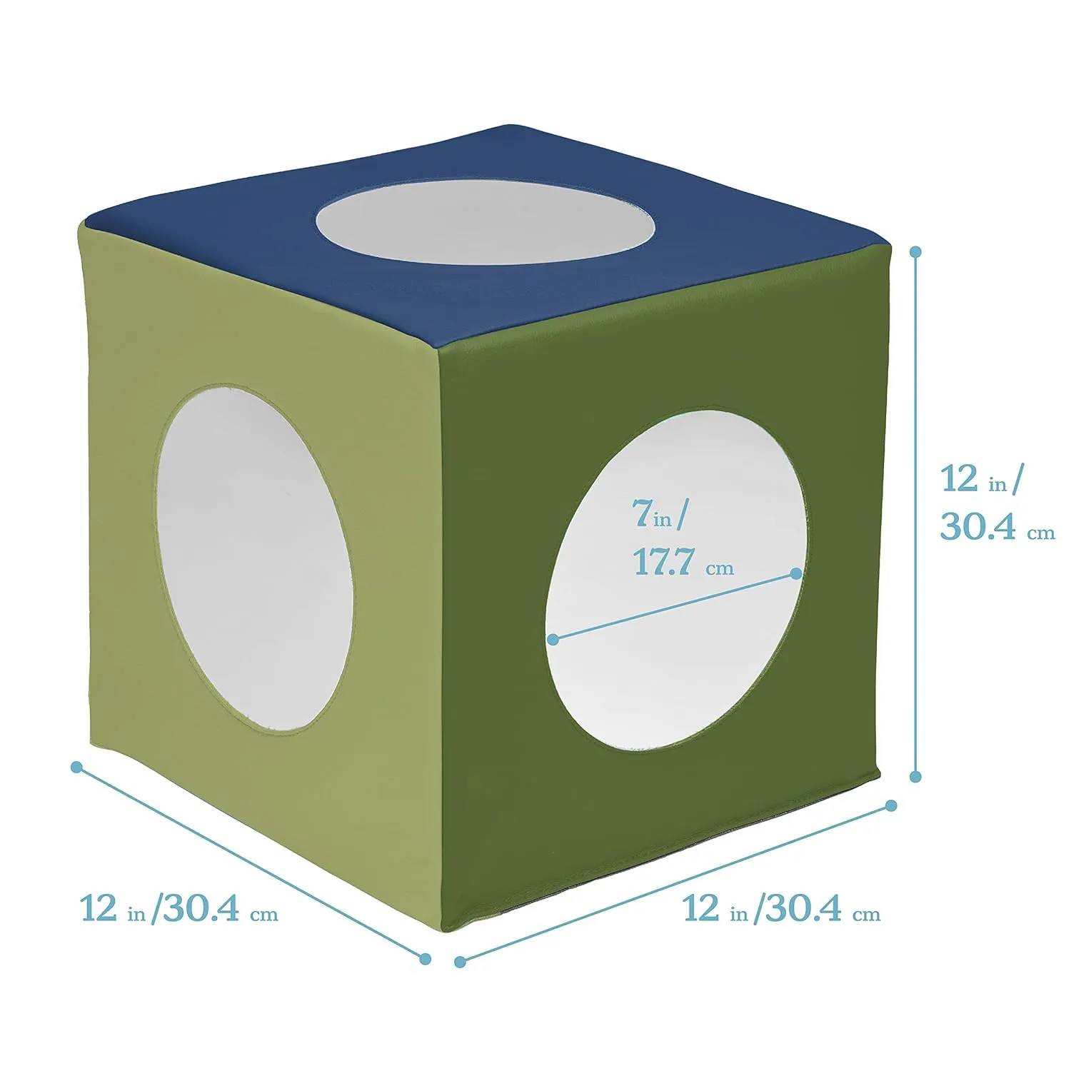 ECR4Kids SoftZone Mirror Cube, Sensory Toy, Earthtone