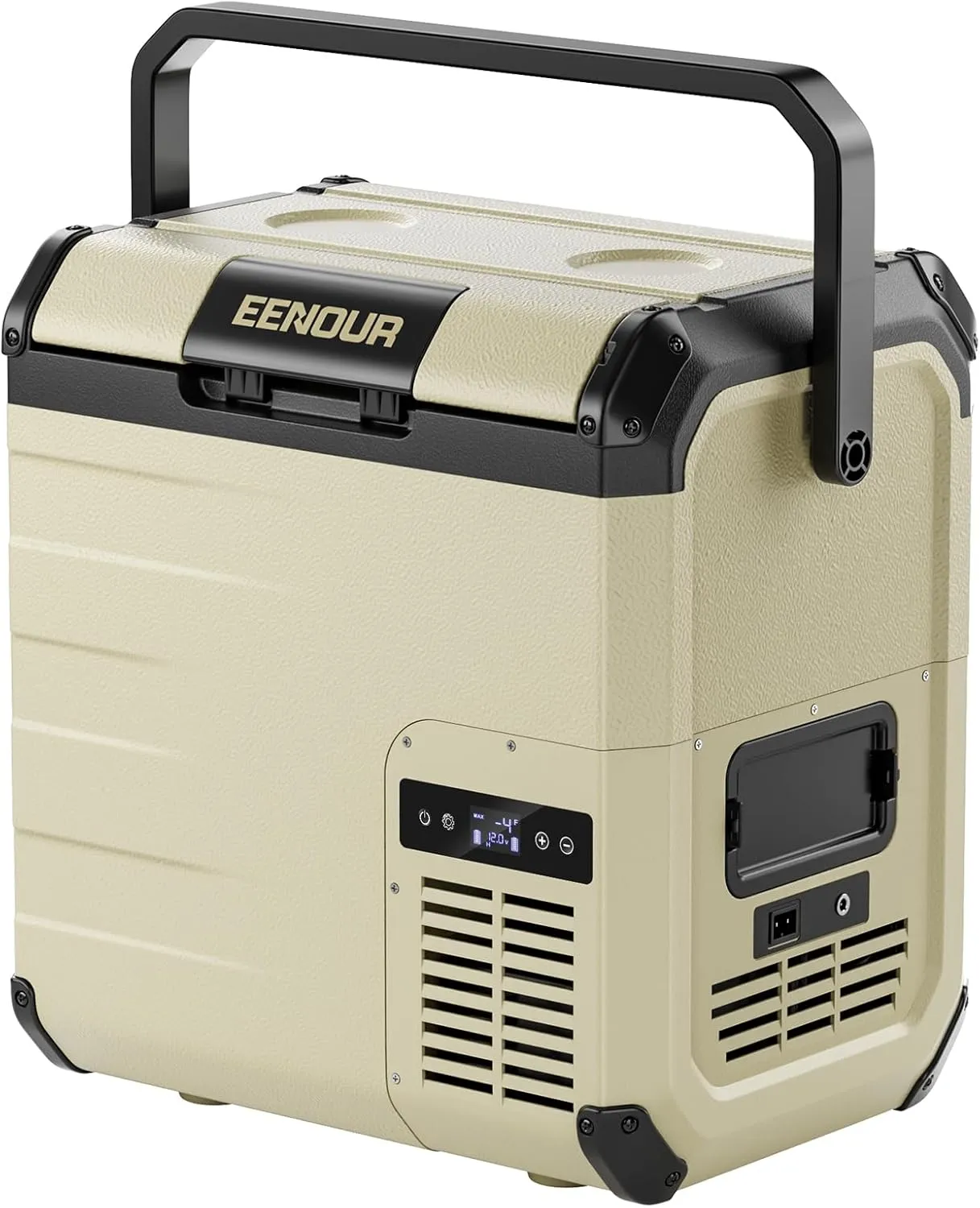 EENOUR D18 12 Volt Car Refrigerator, Portable Freezer 19Qt/18L Battery & Solar Powered Cooler 25W, -4~50℉, 12/24V DC, 110~240V AC, Electric Cooler Ideal for Road Trips, Camping (Battery Not Included)