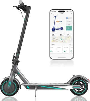 Electric Scooter for Adults, Up to 21 MPH, 19 Miles Ranges, 350W Motor E-Scooter with 8.5 Inch Tires, Foldable Escooter with Dual Braking and APP Control, UL Certified