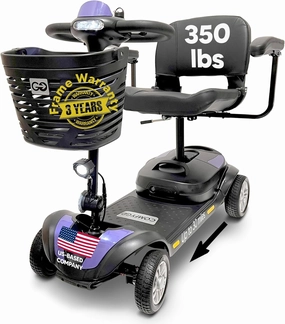 Electric Mobility Scooter Z-4 for Adults,Battery Powered Scooters for Seniors,350 lbs Weight Capacity, Purple, Up to 30 Miles Battery Range