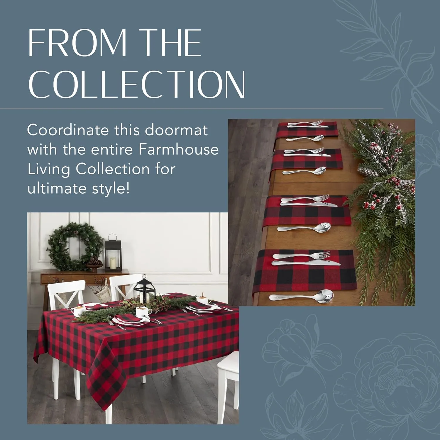 Elrene Home Fashions Farmhouse Living Coir Outdoor Doormat, Natural Entry Mat, Front Door Decor, 18" x 30", Come in and Cozy Up