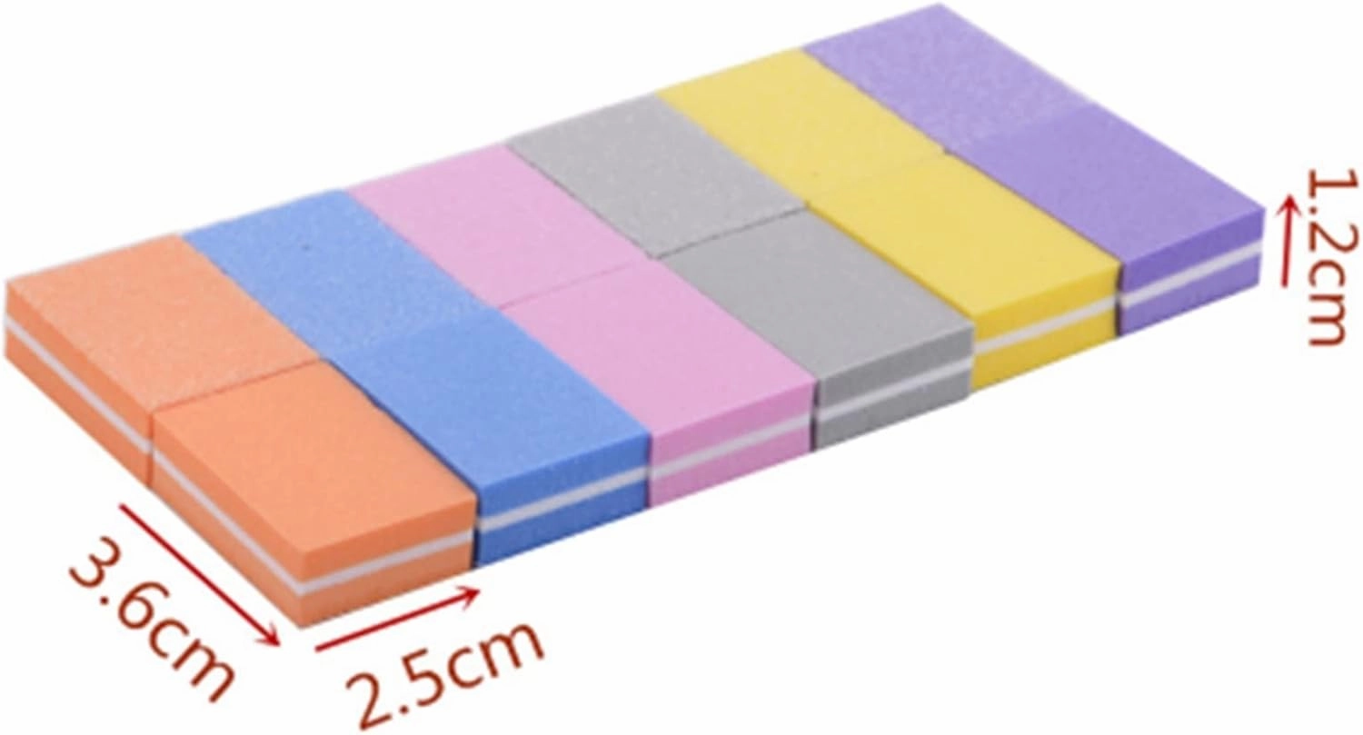 Emery Boards Nail Care kit with Nail File Buffer, Polishing Tools Sponge File Nail Buffing Blocks Compatible with Manicure(Blue)