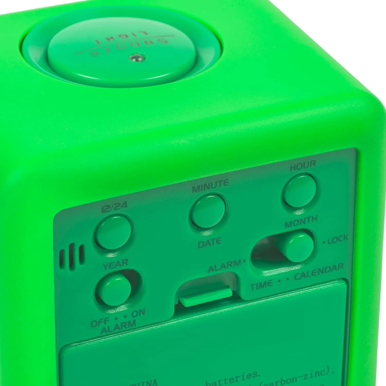 Equity 73003 Green Soft Cube LCD Alarm Clock with Smart Light