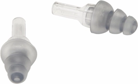 Etymotic Research ER20 High-Fidelity Earplugs, Frost with Clear Stem, 1 Pair Standard Fit, Clamshell Packaging