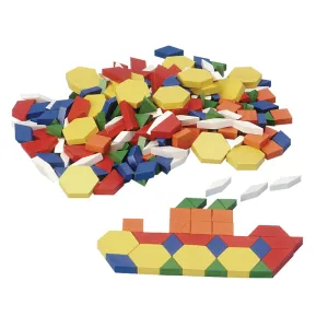 Excellerations Classic Wooden Patter Blocks, Pack of 250, Early Math Skills, Educational Toy, Preschool, STEM, Kids Toys