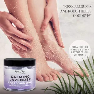 Exfoliating Body Scrub, 12oz LAVENDER Sugar scrub cubes w/Mango Butter & Shea butter Hydrating, Body Scrub Exfoliator, 12oz FRESH LEMON Sugar scrub cubes, Natural & Organic For all body exfoliation
