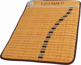 Far Infrared Heating Pad: Amethyst & Tourmaline Crystal, Electric Radiant Heating Pads for Deep Heat (20" X 31") Adjustable Temperature Settings Auto Shut-Off, Flexible mat.