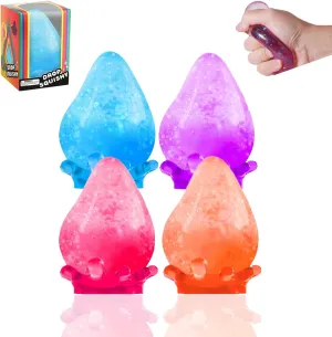 Fidget Toys Stress Cube, Slow Rising Ice Cube Squishy Toys, Sensory Fidget Toys for Anxiety Relief, Sensory Squishy Toys for Kids with Autism, Calming Toys (4pack)