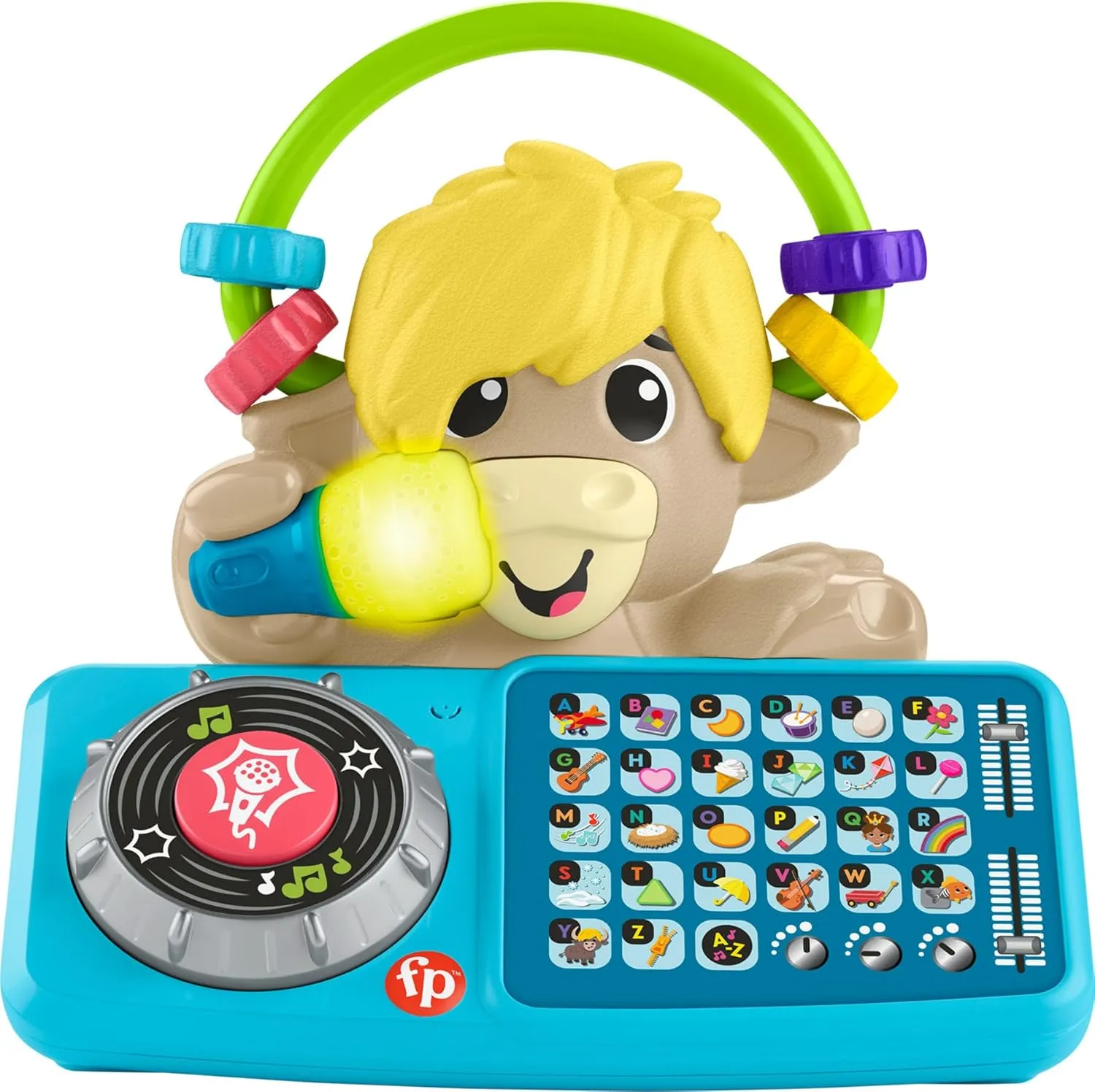 Fisher-Price Baby Learning Toy Link Squad A to Z Yak with Interactive Music & Lights for Ages 9  Months, Compatible Only with Link Squad Items