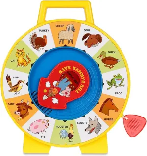 Fisher Price Classics - Farmer Says See 'n Say - Vintage Learning Toy, Sounds and Animals, Interactive Retro Game for Kids, Girls, Boys, Baby, Preschoolers, Toddlers, Unisex Ages 18 Months  
