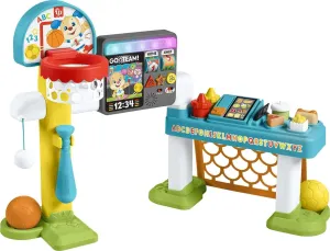 Fisher-Price Toddler Learning Toy Laugh & Learn 4-in-1 Game Experience Sports Activity Center with Smart Stages for Infants Ages 9  Months​