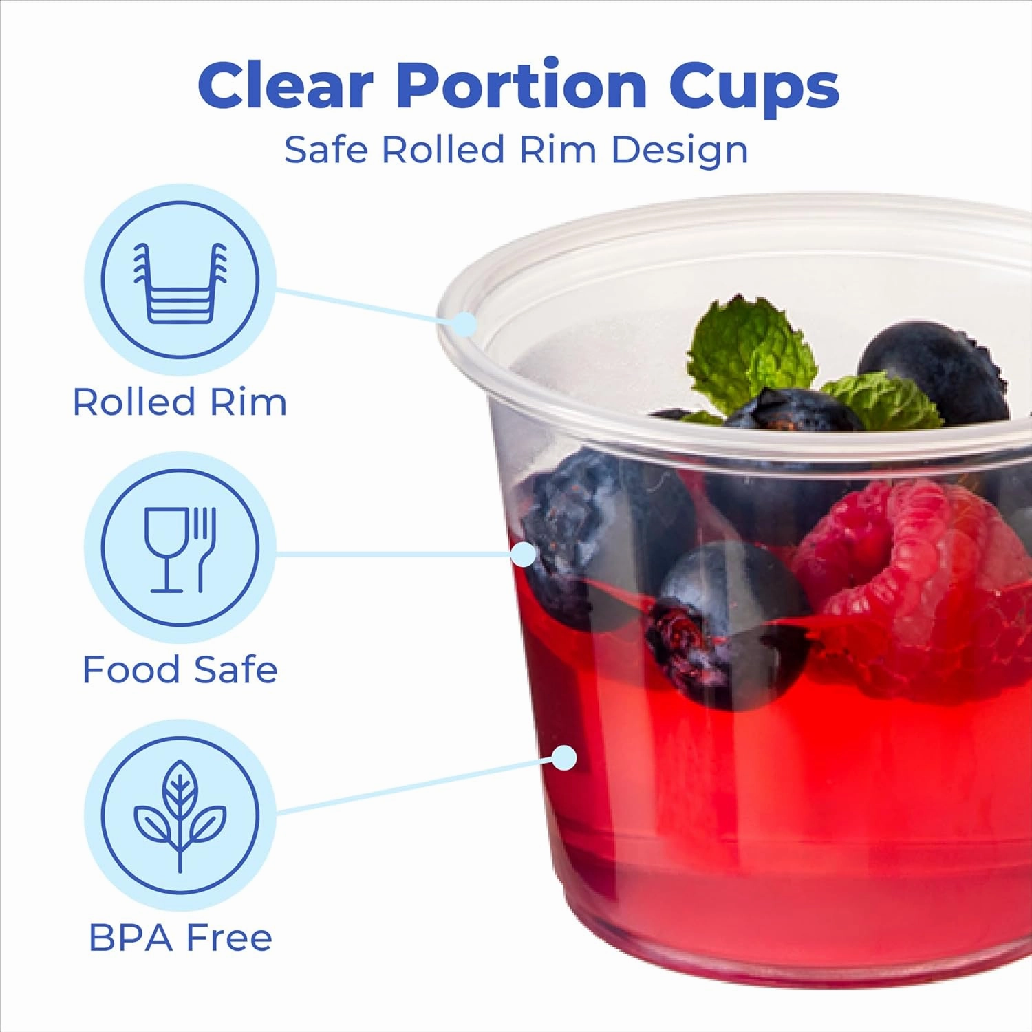 Fit Meal Prep 250 Pack 5.5 oz BPA Free Condiment Cups No Lids, Disposable Jello Shots Containers, Small Dipping Sauce Cups, Plastic Ramekins in Bulk, Stackable Souffle Cups for Sample, Portioning