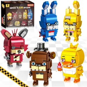 Five Nights Security Breach Building Blocks Toys, Classic Horror Game Five Nights 5 Pcs Action Figures, Great Birthday Presents for Teens, Collectible Present for Game Fans(988PCS)