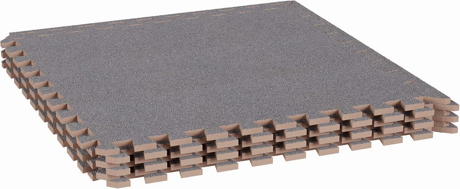 Foam Flooring Tiles – Interlocking EVA Foam Pieces – Non-Toxic Floor Padding for Playroom, Gym, or Basement